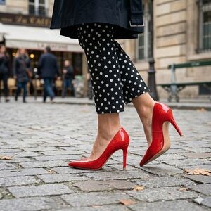 Gianvito Rossi Poppy Red Patent Leather Gianvito 85 Pumps - US 6 (36)